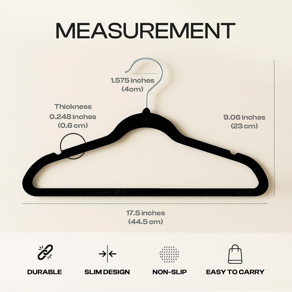 🖤 Utopia Velvet Hangers 50-Pack ✨